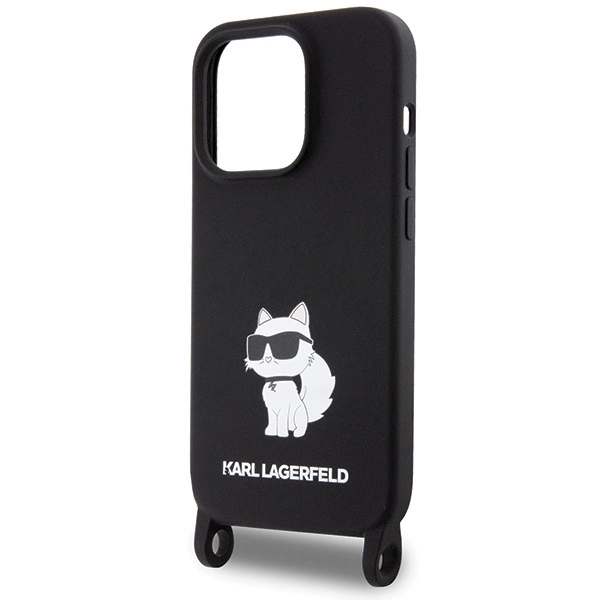 Karl Lagerfeld KLHCP15XSCBSCNK iPhone 15 Pro Max 6.7" hardcase black/black Crossbody Silicone Choupetteeng