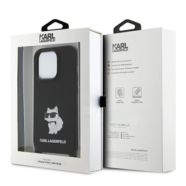 Karl Lagerfeld KLHCP15XSCBSCNK iPhone 15 Pro Max 6.7" hardcase black/black Crossbody Silicone Choupetteeng