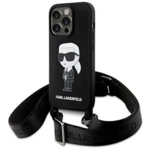 Karl Lagerfeld KLHCP15XSCBSKNK iPhone 15 Pro Max 6.7" hardcase black/black Crossbody Silicone Ikonikeng
