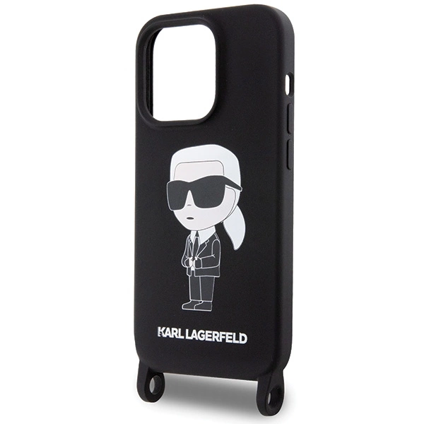 Karl Lagerfeld KLHCP15XSCBSKNK iPhone 15 Pro Max 6.7" hardcase black/black Crossbody Silicone Ikonikeng