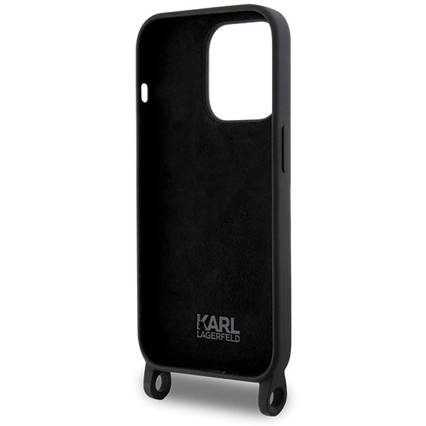 Karl Lagerfeld KLHCP15XSCBSKNK iPhone 15 Pro Max 6.7" hardcase black/black Crossbody Silicone Ikonikeng