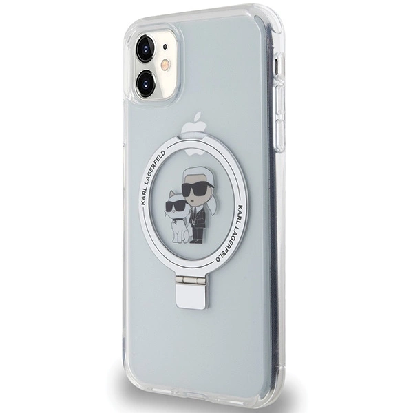 Karl Lagerfeld KLHMN61HMRSKCH iPhone 11 / Xr 6.1" white/white hardcase Ring Stand Karl&Choupette MagSafeeng