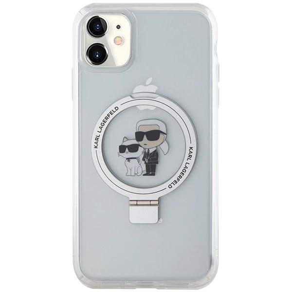 Karl Lagerfeld KLHMN61HMRSKCH iPhone 11 / Xr 6.1" white/white hardcase Ring Stand Karl&Choupette MagSafeeng
