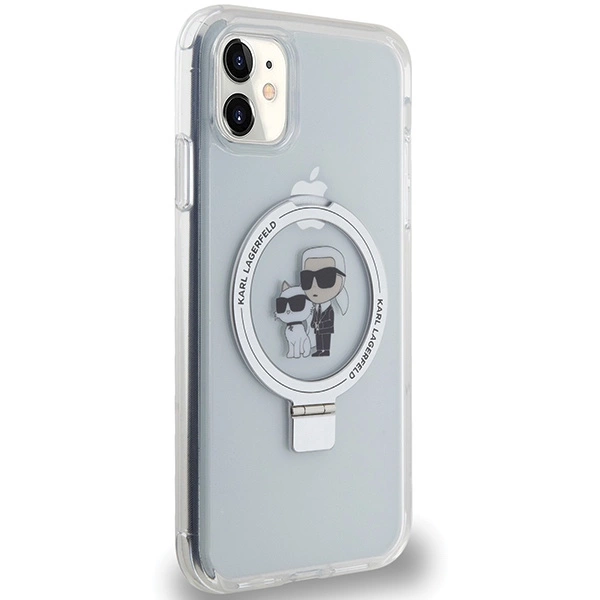 Karl Lagerfeld KLHMN61HMRSKCH iPhone 11 / Xr 6.1" white/white hardcase Ring Stand Karl&Choupette MagSafeeng