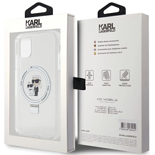 Karl Lagerfeld KLHMN61HMRSKCH iPhone 11 / Xr 6.1" white/white hardcase Ring Stand Karl&Choupette MagSafeeng