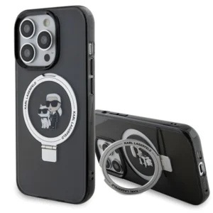 Karl Lagerfeld KLHMP13LHMRSKCK iPhone 13 Pro 6.1" black/black hardcase Ring Stand Karl&Choupette MagSafeeng