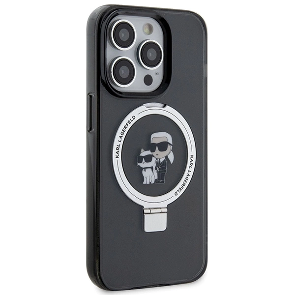 Karl Lagerfeld KLHMP13LHMRSKCK iPhone 13 Pro 6.1" black/black hardcase Ring Stand Karl&Choupette MagSafeeng