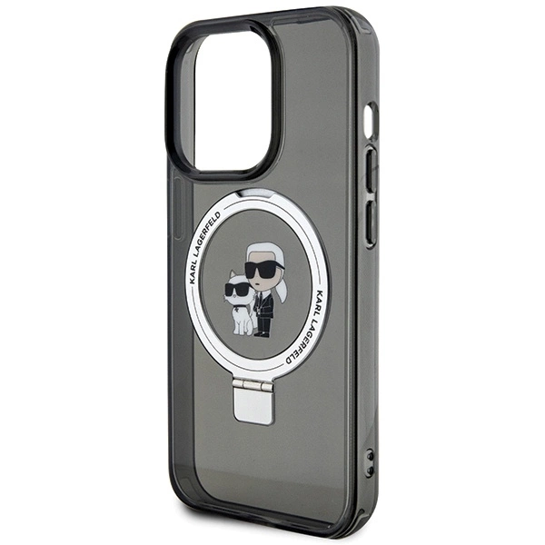 Karl Lagerfeld KLHMP13LHMRSKCK iPhone 13 Pro 6.1" black/black hardcase Ring Stand Karl&Choupette MagSafeeng