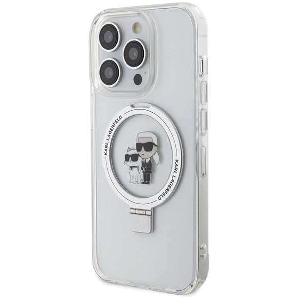 Karl Lagerfeld KLHMP14LHMRSKCH iPhone 14 Pro 6.1" white/white hardcase Ring Stand Karl&Choupette MagSafeeng