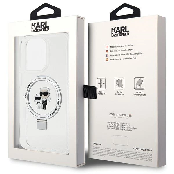 Karl Lagerfeld KLHMP14LHMRSKCH iPhone 14 Pro 6.1" white/white hardcase Ring Stand Karl&Choupette MagSafeeng