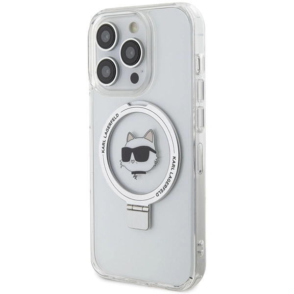 Karl Lagerfeld KLHMP15LHMRSCHH iPhone 15 Pro 6.1" white/white hardcase Ring Stand Choupette Head MagSafeeng