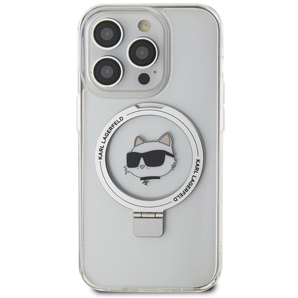 Karl Lagerfeld KLHMP15LHMRSCHH iPhone 15 Pro 6.1" white/white hardcase Ring Stand Choupette Head MagSafeeng