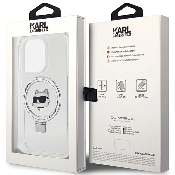 Karl Lagerfeld KLHMP15LHMRSCHH iPhone 15 Pro 6.1" white/white hardcase Ring Stand Choupette Head MagSafeeng