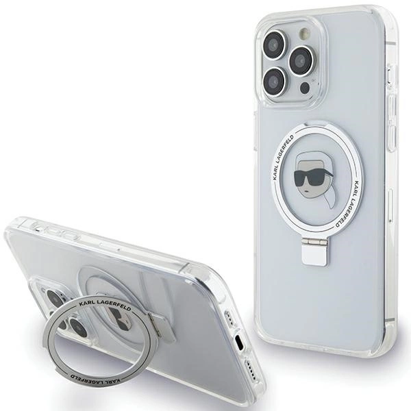 Karl Lagerfeld KLHMP15LHMRSKHH iPhone 15 Pro 6.1" white/white hardcase Ring Stand Karl Head MagSafeeng