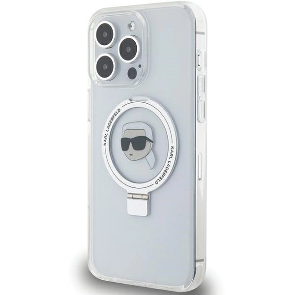 Karl Lagerfeld KLHMP15LHMRSKHH iPhone 15 Pro 6.1" white/white hardcase Ring Stand Karl Head MagSafeeng