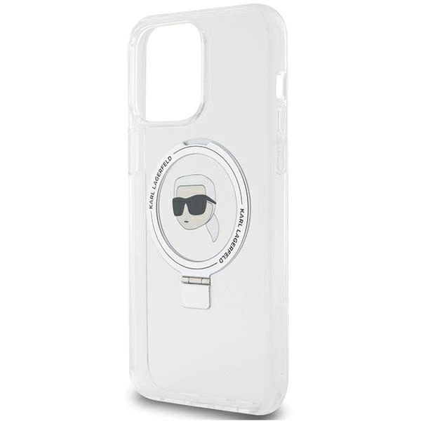 Karl Lagerfeld KLHMP15LHMRSKHH iPhone 15 Pro 6.1" white/white hardcase Ring Stand Karl Head MagSafeeng