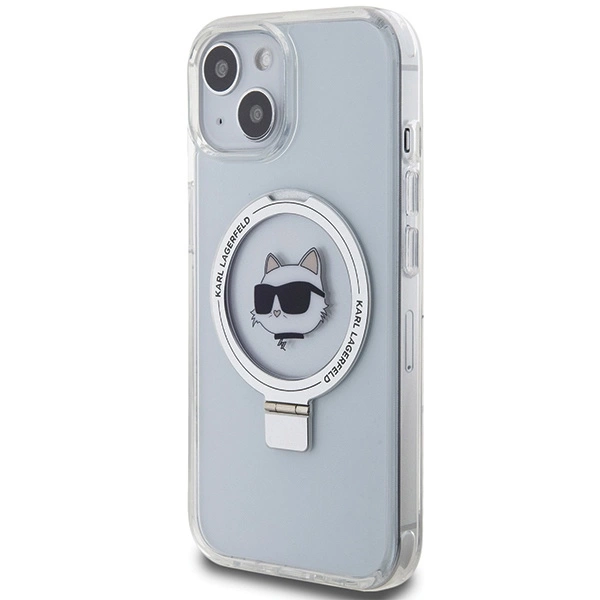 Karl Lagerfeld KLHMP15MHMRSCHH iPhone 15 Plus 6.7" white/white hardcase Ring Stand Choupette Head MagSafeeng