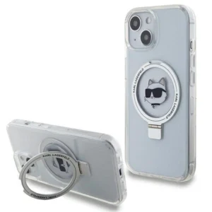 Karl Lagerfeld KLHMP15SHMRSCHH iPhone 15 6.1" white/white hardcase Ring Stand Choupette Head MagSafeeng