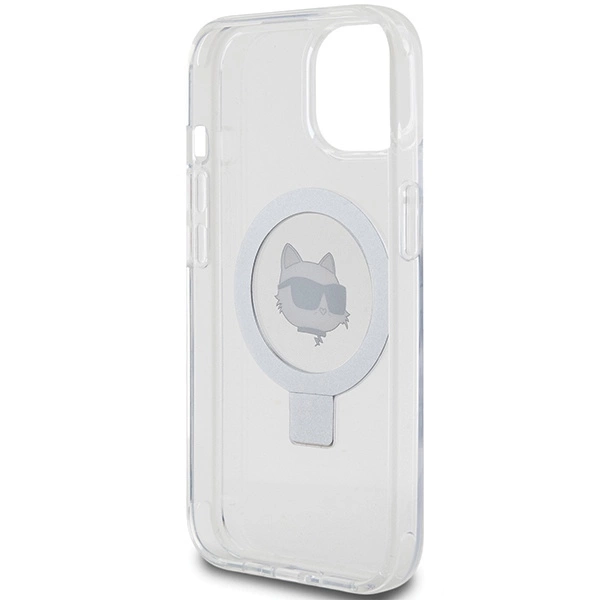 Karl Lagerfeld KLHMP15SHMRSCHH iPhone 15 6.1" white/white hardcase Ring Stand Choupette Head MagSafeeng
