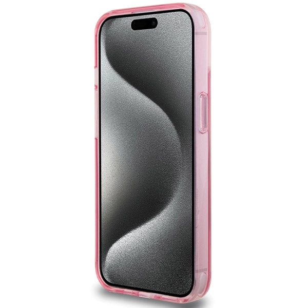 Karl Lagerfeld KLHMP15SHMRSCHP iPhone 15 6.1" pink/pink hardcase Ring Stand Choupette Head MagSafeeng