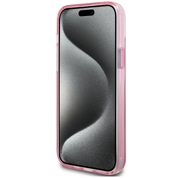Karl Lagerfeld KLHMP15SHMRSKCP iPhone 15 6.1" pink/pink hardcase Ring Stand Karl&Choupette MagSafeeng