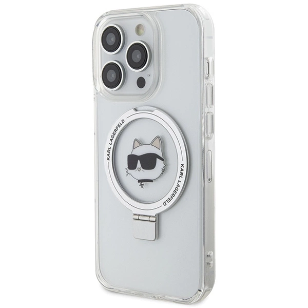 Karl Lagerfeld KLHMP15XHMRSCHH iPhone 15 Pro Max 6.7" white/white hardcase Ring Stand Choupette Head MagSafeeng