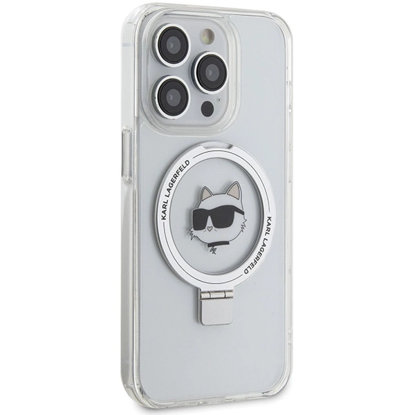 Karl Lagerfeld KLHMP15XHMRSCHH iPhone 15 Pro Max 6.7" white/white hardcase Ring Stand Choupette Head MagSafeeng