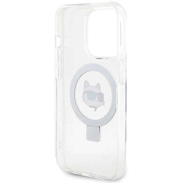 Karl Lagerfeld KLHMP15XHMRSCHH iPhone 15 Pro Max 6.7" white/white hardcase Ring Stand Choupette Head MagSafeeng