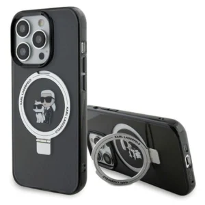Karl Lagerfeld KLHMP15XHMRSKCK iPhone 15 Pro Max 6.7" black/black hardcase Ring Stand Karl&Choupette MagSafeeng
