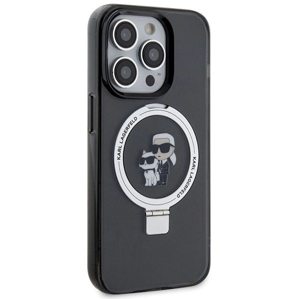 Karl Lagerfeld KLHMP15XHMRSKCK iPhone 15 Pro Max 6.7" black/black hardcase Ring Stand Karl&Choupette MagSafeeng