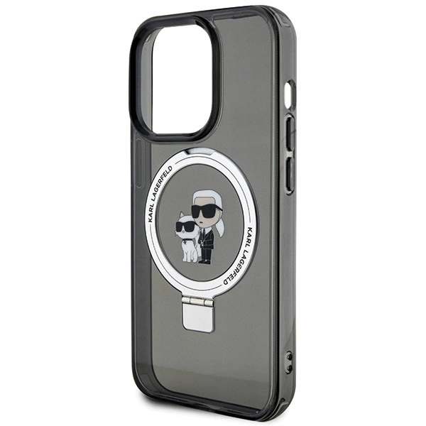 Karl Lagerfeld KLHMP15XHMRSKCK iPhone 15 Pro Max 6.7" black/black hardcase Ring Stand Karl&Choupette MagSafeeng