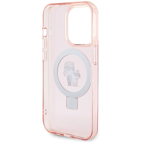 Karl Lagerfeld KLHMP15XHMRSKCP iPhone 15 Pro Max 6.7" pink/pink hardcase Ring Stand Karl&Choupette MagSafeeng