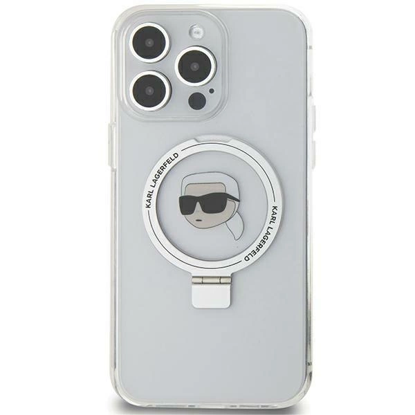 Karl Lagerfeld KLHMP15XHMRSKHH iPhone 15 Pro Max 6.7" white/white hardcase Ring Stand Karl Head MagSafeeng