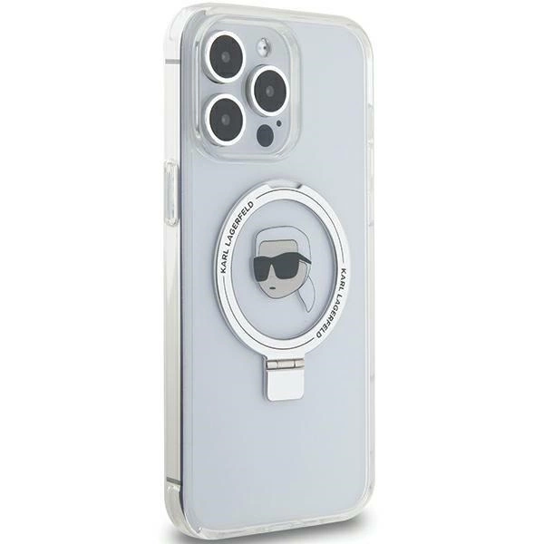 Karl Lagerfeld KLHMP15XHMRSKHH iPhone 15 Pro Max 6.7" white/white hardcase Ring Stand Karl Head MagSafeeng