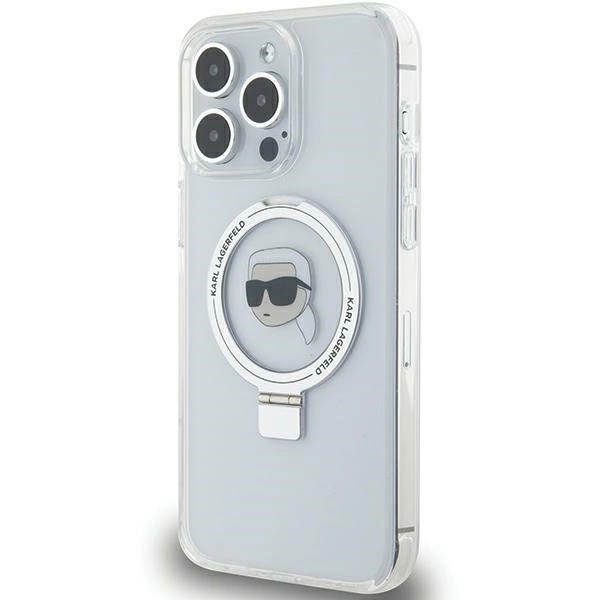 Karl Lagerfeld KLHMP15XHMRSKHH iPhone 15 Pro Max 6.7" white/white hardcase Ring Stand Karl Head MagSafeeng
