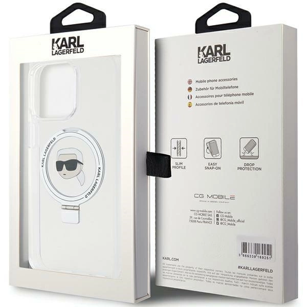 Karl Lagerfeld KLHMP15XHMRSKHH iPhone 15 Pro Max 6.7" white/white hardcase Ring Stand Karl Head MagSafeeng