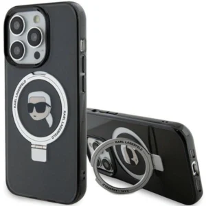 Karl Lagerfeld KLHMP15XHMRSKHK iPhone 15 Pro Max 6.7" black/black hardcase Ring Stand Karl Head MagSafeeng
