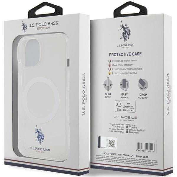 US Polo USHMP15SUCIT iPhone 15 6.1" transparent MagSafe Collectioneng