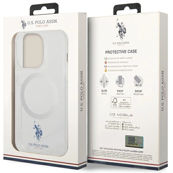 US Polo USHMP15XUCIT iPhone 15 Pro Max 6.7" transparent MagSafe Collectioneng