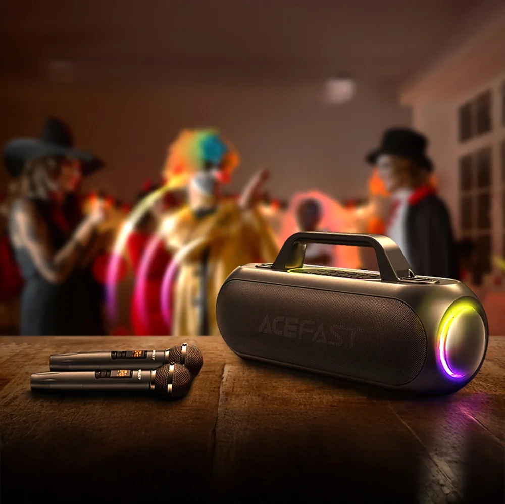 Acefast K1 Wireless Karaoke Speaker with 2 Microphones - Blackeng