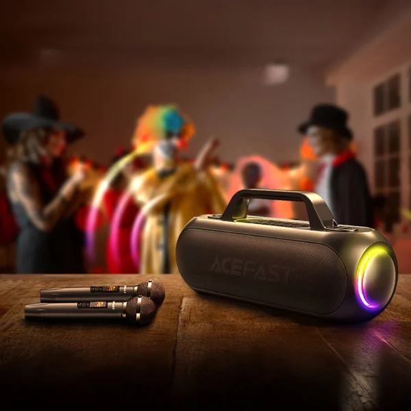 Acefast K1 Wireless Karaoke Speaker with 2 Microphones - Blackeng