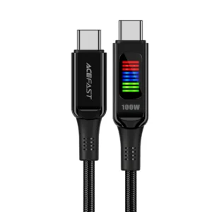 Acefast C7-03 USB-C USB-C 100W 1.2m cable with display - blackeng