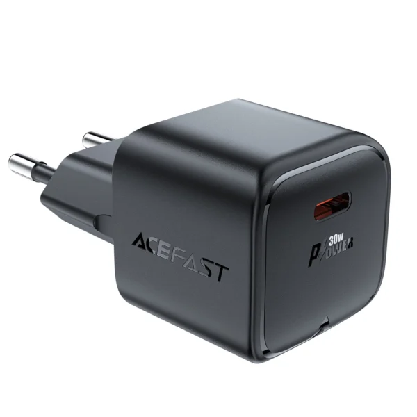 Acefast A77 Mini PD 30W GaN USB-C wall charger - blackeng