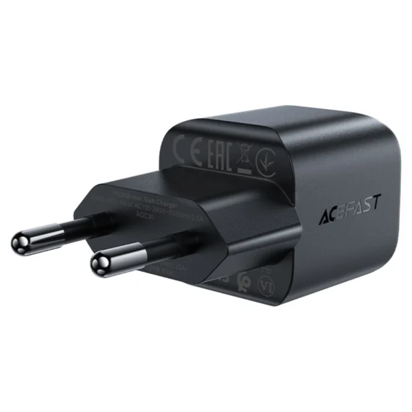 Acefast A73 Mini PD 20W GaN USB-C wall charger - blackeng