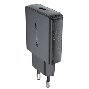 Acefast A65 PD 20W GaN USB-C Ultra Slim Wall Charger - Blackeng