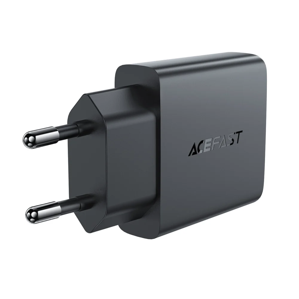 Acefast A65 PD 20W GaN USB-C Ultra Slim Wall Charger - Blackeng