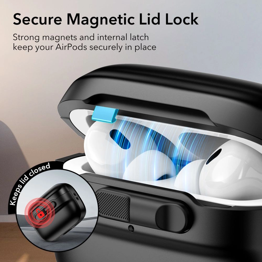 ESR Pulse Halolock Case with MagSafe for Apple AirPods Pro 1/2 - Blackeng