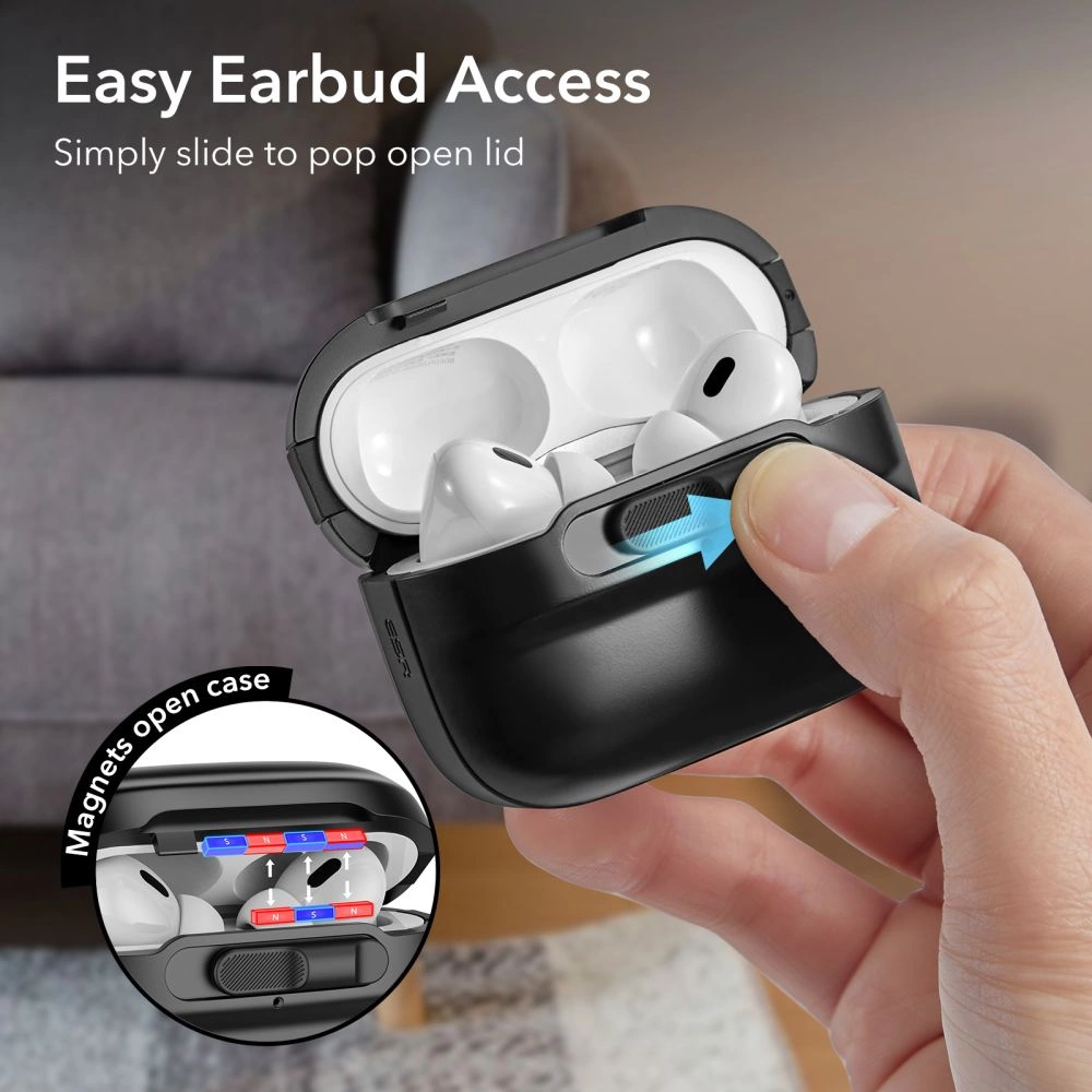 ESR Pulse Halolock Case with MagSafe for Apple AirPods Pro 1/2 - Blackeng