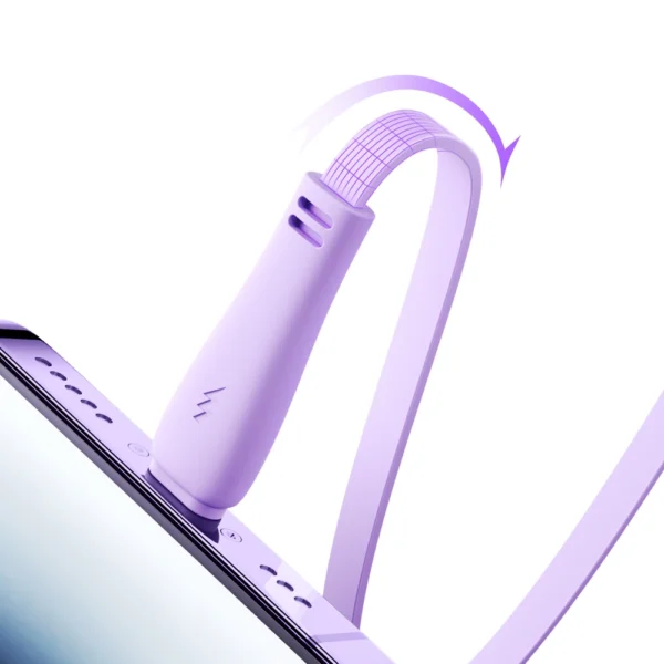 Joyroom Colorful Series S-A40 Cable Retractable 3in1 USB-A - USB-C / Lightning / Micro USB 1m - Purpleeng