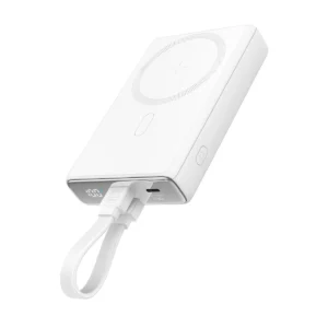 Powerbank Joyroom JR-PBM01 magnetic 10000mAh 20W with stand + Lightning cable - USB-C - whiteeng